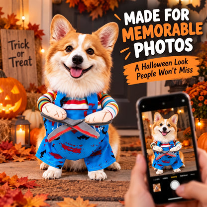 Scissor Hands Dog Costume – Funny Halloween Pet Outfit for Spooky Trick-or-Treat Dress-Up