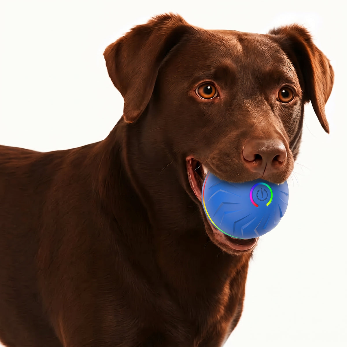 Interactive Bouncing Dog Ball – USB-Rechargeable Automatic Rolling Toy with Obstacle-Avoidance LED Lights