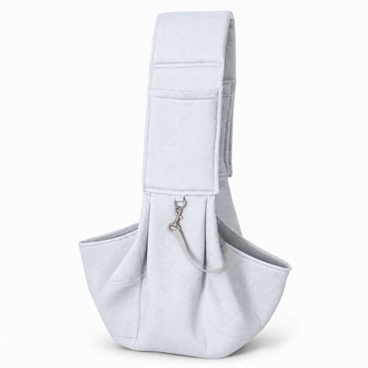Hands-Free Pocketed Pet Carrier - outdoor travel shoulder bag for small dogs and cats