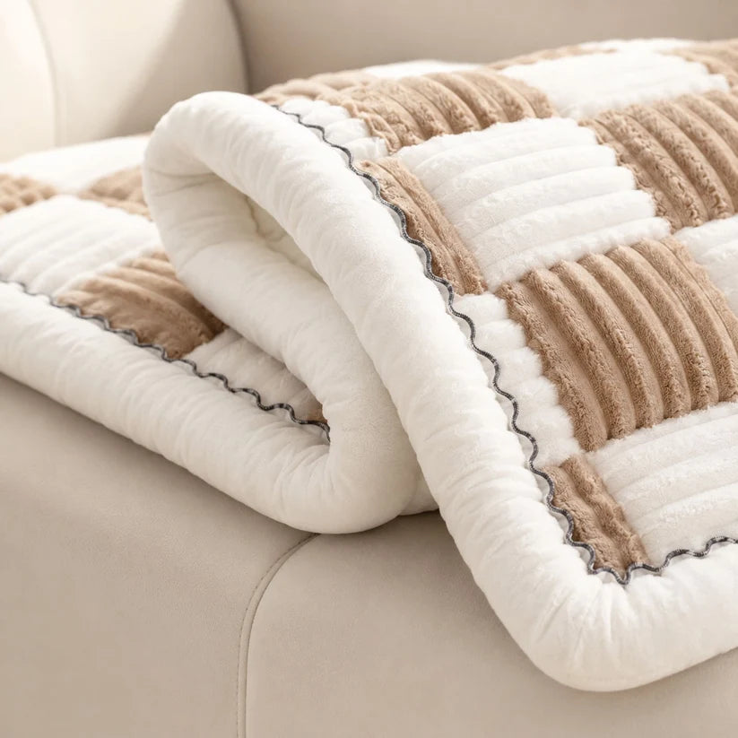 Quilted Floral Dog Couch Cover – Washable Non-Slip Pet Sofa Protector Mat For Scratches