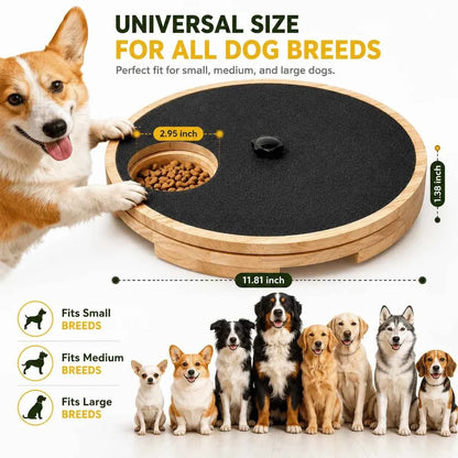 Interactive Treat Dog Scratchpad – Rotating Round Nail File Board with Reward Dispenser for Stress-Free Grooming
