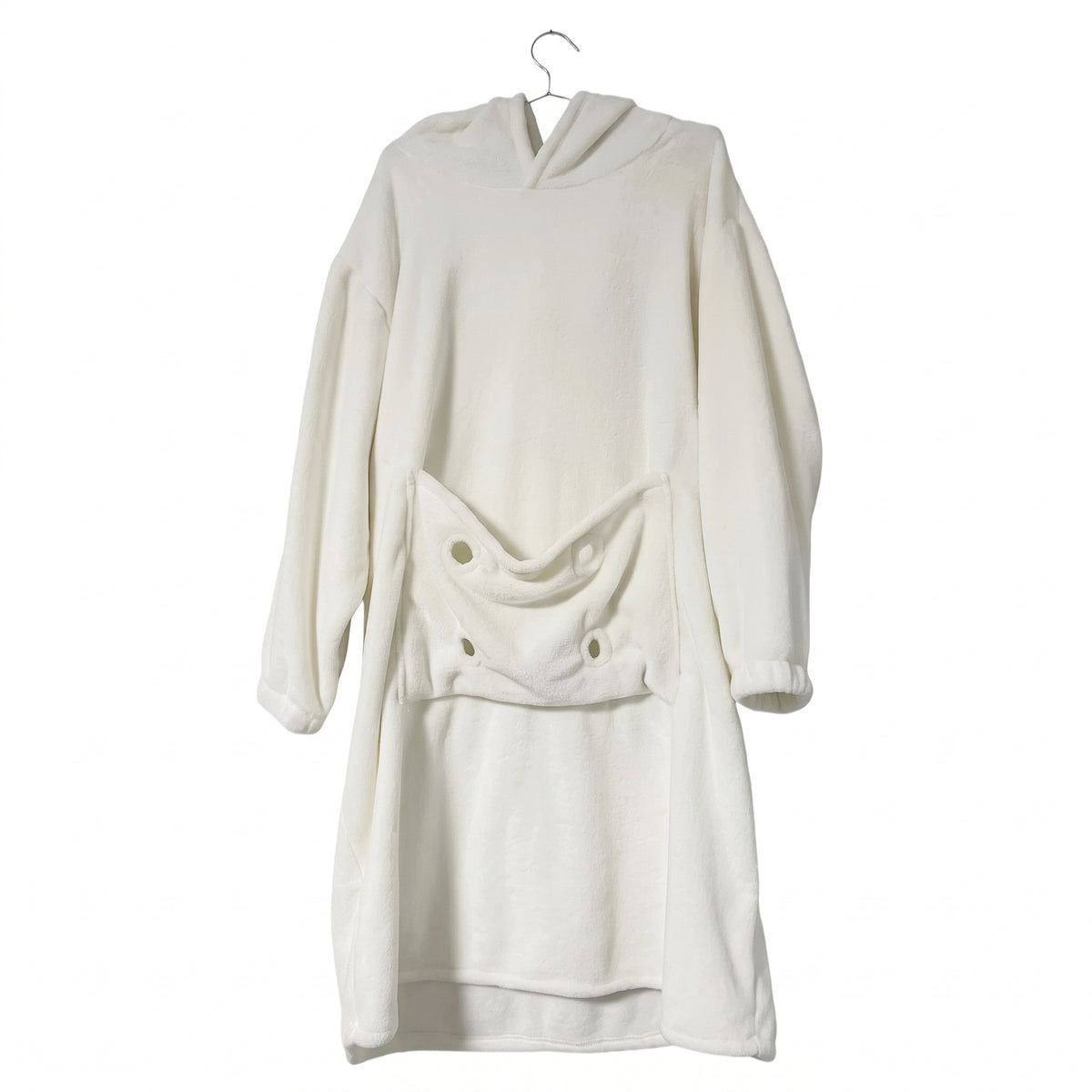 Cozy Pouch Pet Oversized Hoodie – Kangaroo Pocket Cat Carrier Loungewear Dress for Snuggling