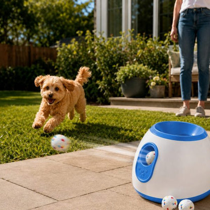 Interactive Automatic Dog Ball Launcher – Electric Fetch Machine with Multi-Distance Launch Settings for Indoor and Outdoor Play
