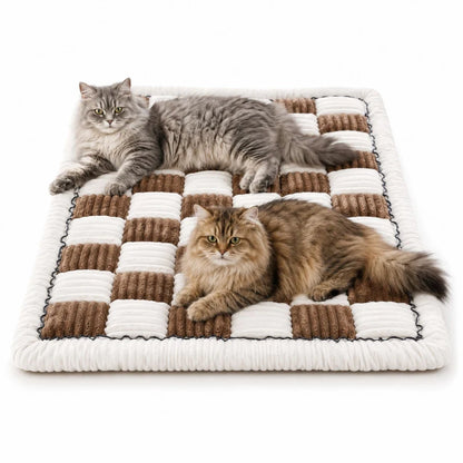 Quilted Floral Dog Couch Cover – Washable Non-Slip Pet Sofa Protector Mat For Scratches