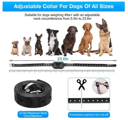Wireless Boundary Pet Fence System – Rechargeable Waterproof Collar Receiver with Adjustable Static Correction for Outdoor Dog Training
