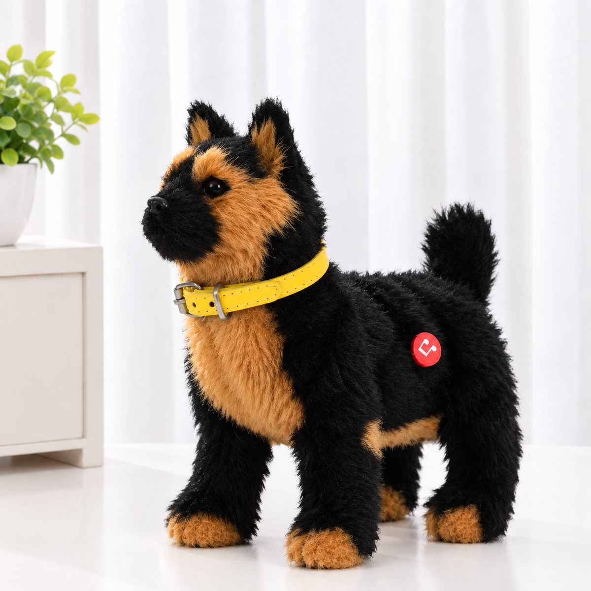 Interactive Walking Robot Puppy Toy – Barking Electronic Spotted Dog with Sound Control