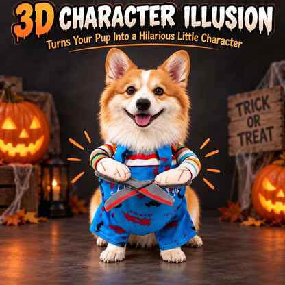 Scissor Hands Dog Costume – Funny Halloween Pet Outfit for Spooky Trick-or-Treat Dress-Up