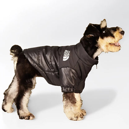 Warm Zipper Dog Jacket – Quilted Cold-Weather Puffer Coat With Elastic Cuffs For Outdoor Winter Walks