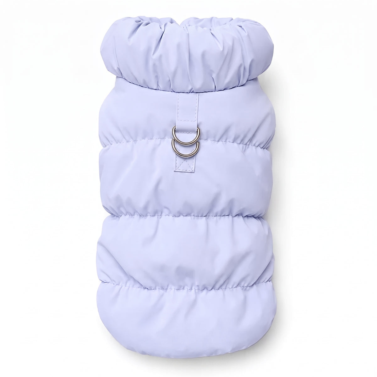 Warm Puffer Dog Coat – Integrated Leash Ring Cold-Weather Walking Vest Outfit for Small Dogs and Cats