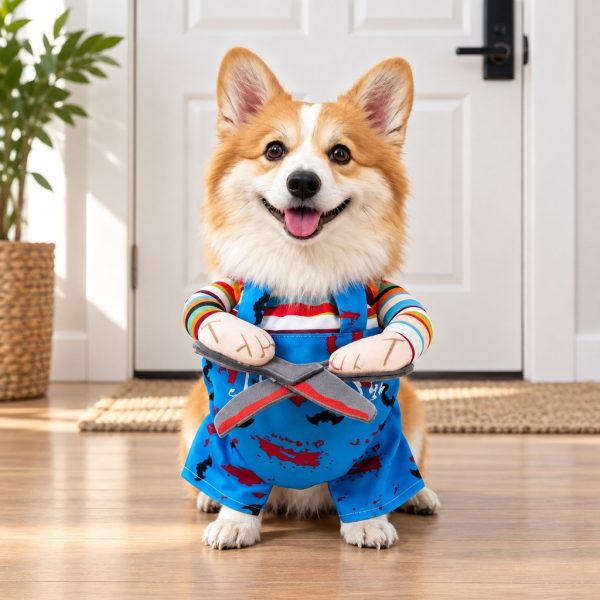 Scissor Hands Dog Costume – Funny Halloween Pet Outfit for Spooky Trick-or-Treat Dress-Up