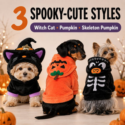 Festive Halloween Dog Costume Hoodie – Cozy Hooded Pet Apparel for Fall Holiday Photos and Dress-Up