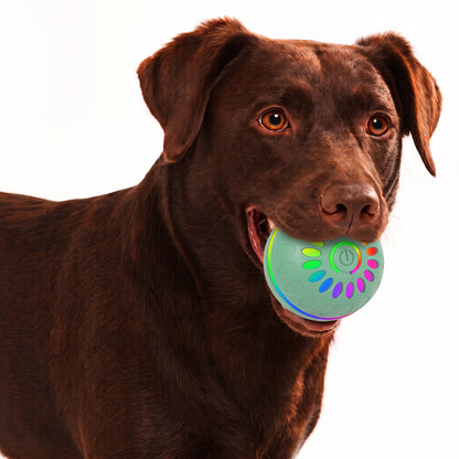 Interactive Bouncing Dog Ball – USB-Rechargeable Automatic Rolling Toy with Obstacle-Avoidance LED Lights