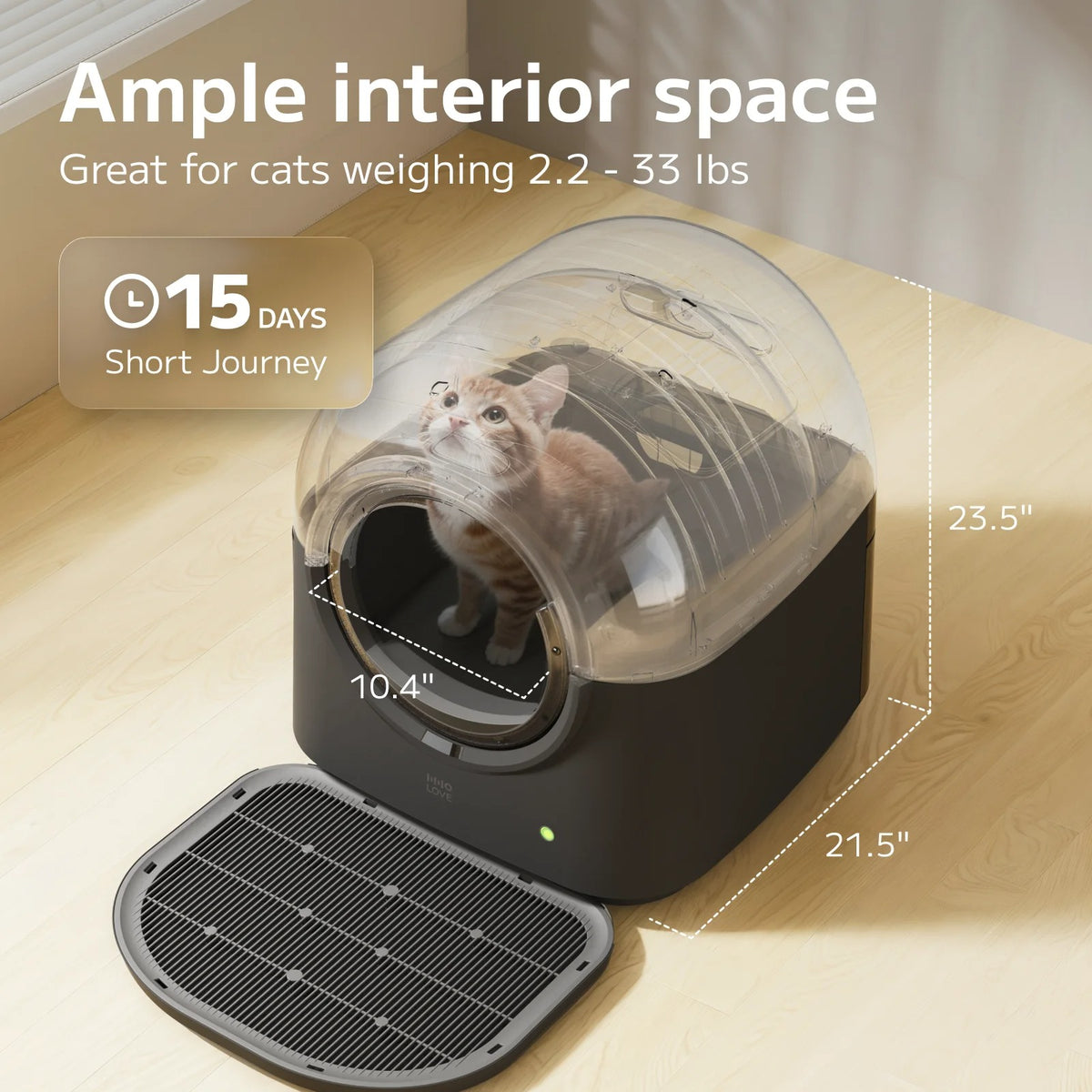Smart Automatic Cat Litter Box – Self-Cleaning Robotic Waste Sifting Dome with App Control & Odor Management