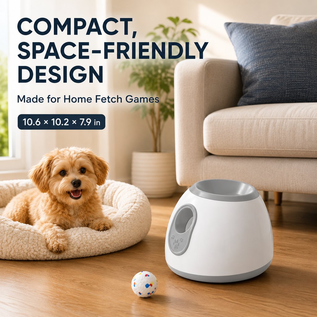 Interactive Automatic Dog Ball Launcher – Electric Fetch Machine with Multi-Distance Launch Settings for Indoor and Outdoor Play