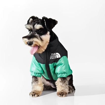 Warm Zipper Dog Jacket – Quilted Cold-Weather Puffer Coat With Elastic Cuffs For Outdoor Winter Walks
