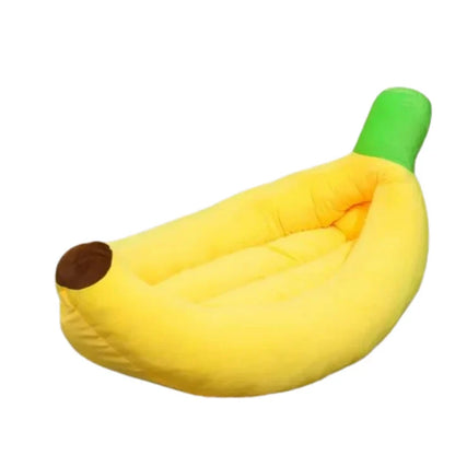 Novelty Banana Dog Bed – Peel-Design Pet Bolster Cushion for Lounging Cats and Dogs