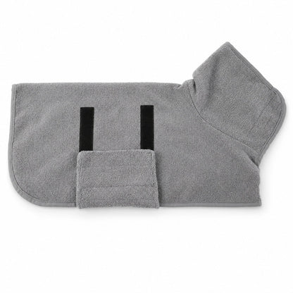 Fast-Drying Wrap Dog Bathrobe – Absorbent Pet Drying Coat with Adjustable Neck Collar for Bath Time Grooming