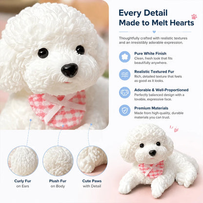 Cute Resting Puppy Car Ornament – Decorative Auto Dashboard Companion Figurine for Dog Lovers