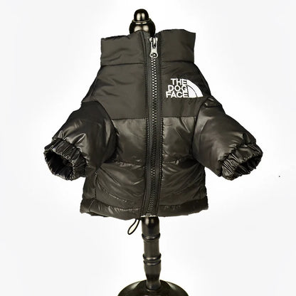 Warm Zipper Dog Jacket – Quilted Cold-Weather Puffer Coat With Elastic Cuffs For Outdoor Winter Walks
