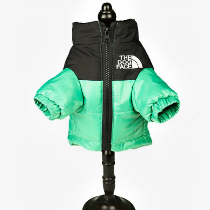 Warm Zipper Dog Jacket – Quilted Cold-Weather Puffer Coat With Elastic Cuffs For Outdoor Winter Walks
