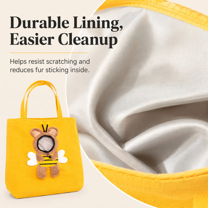 Peekaboo Pet Carrier Tote – Hands-Free Cat Shoulder Bag with Head-Out Hole for Small Dogs and Travel