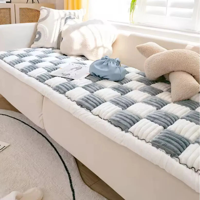 Quilted Floral Dog Couch Cover – Washable Non-Slip Pet Sofa Protector Mat For Scratches