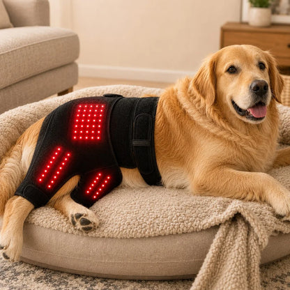 Dog Red Light Therapy Wrap – Adjustable Hip and Joint Recovery Brace for Targeted Circulation Support