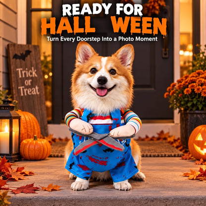 Scissor Hands Dog Costume – Funny Halloween Pet Outfit for Spooky Trick-or-Treat Dress-Up
