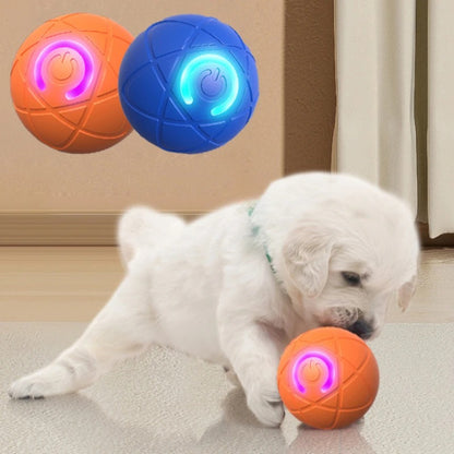 Smart Bouncing Dog Ball – Rechargeable Automatic Rolling Interactive Pet Toy with LED Light