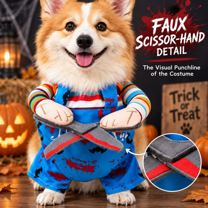 Scissor Hands Dog Costume – Funny Halloween Pet Outfit for Spooky Trick-or-Treat Dress-Up