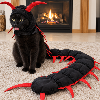 Creepy Centipede Cat Costume – Multi-Legged Halloween Cosplay Outfit for Pet Photos