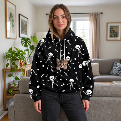 Unisex Pet Carrier Pouch Hoodie – Hands-Free Small Dog Cat Snuggle Sweatshirt