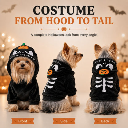 Festive Halloween Dog Costume Hoodie – Cozy Hooded Pet Apparel for Fall Holiday Photos and Dress-Up