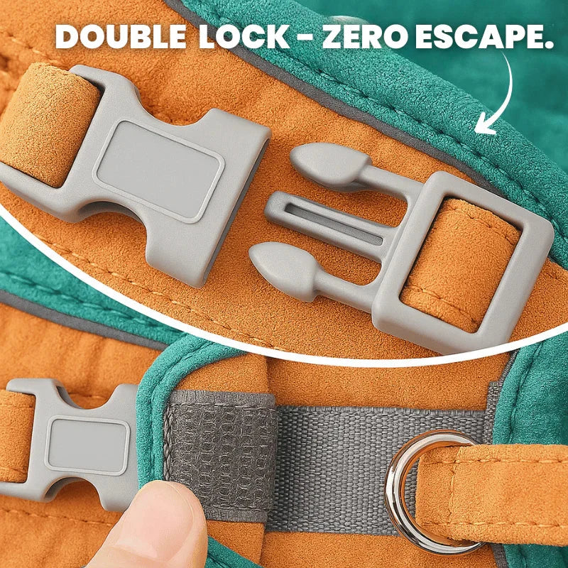 Escape-Proof Reflective Cat Harness – Adjustable Step-In Walking Vest with Matching Leash for Outdoor Safety