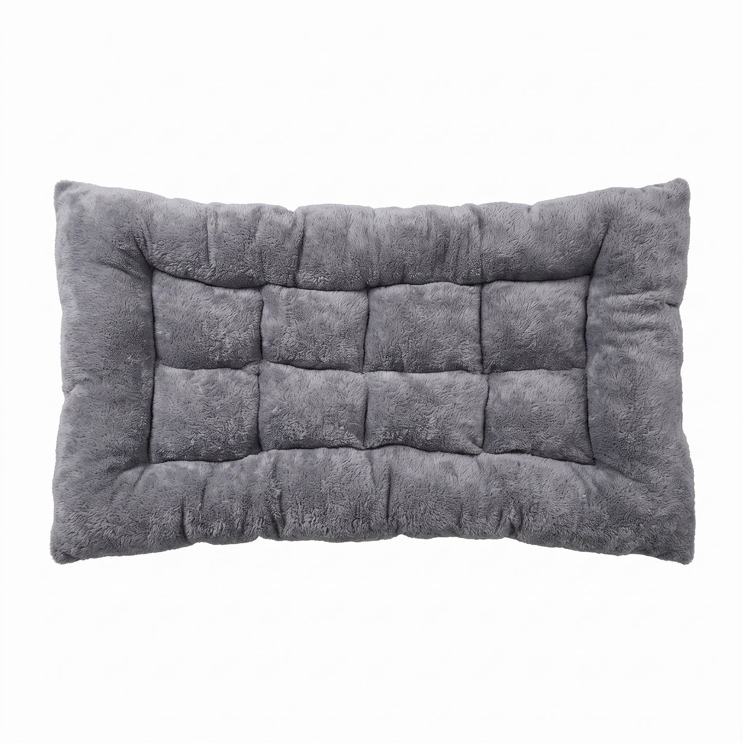 Tufted Padded Rectangular Pet Bed – Large Soft Floor Lounger Mat with Raised Bolster Edges for Dogs and Cats