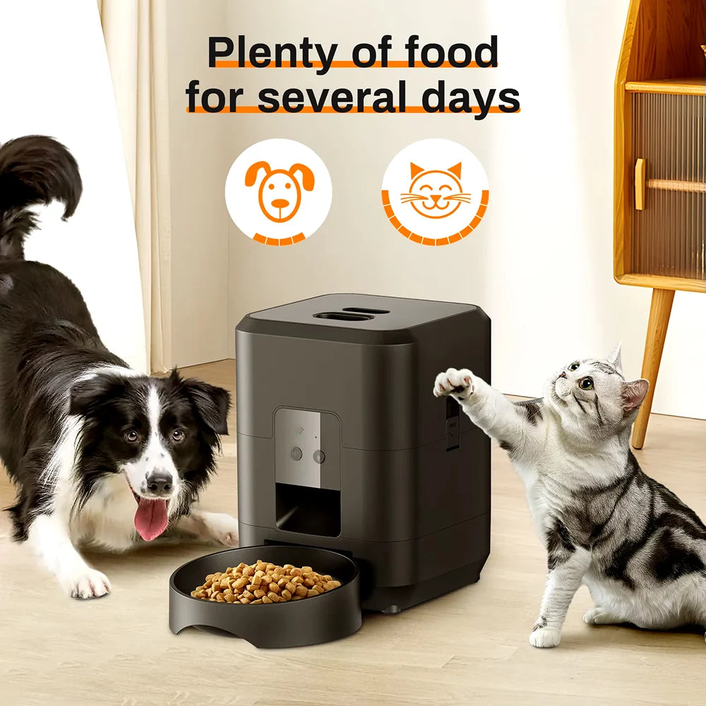 Pawtez Smart Automatic Pet Feeder with Timed Food Dispenser for Cats & Dogs