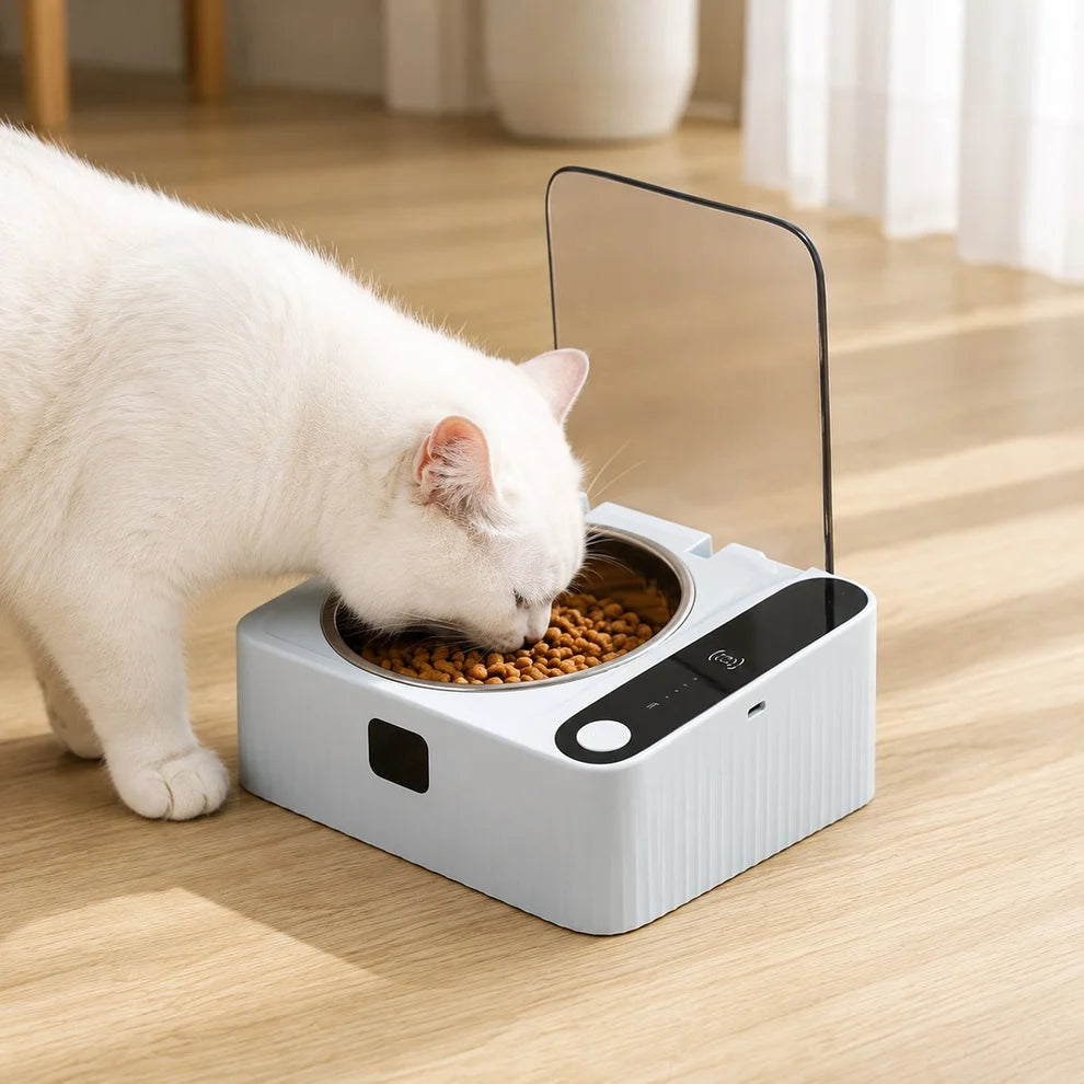 Pawzek Automatic Pet Feeder Motion Sensor Bowl with Stainless Steel Dish