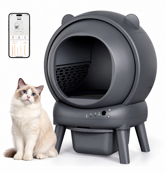 Pawpex Smart Automatic Cat Litter Box – Self-Cleaning Pet Toilet with Wi-Fi App Control Multi-Sensor Safety and Bottom Waste Bin