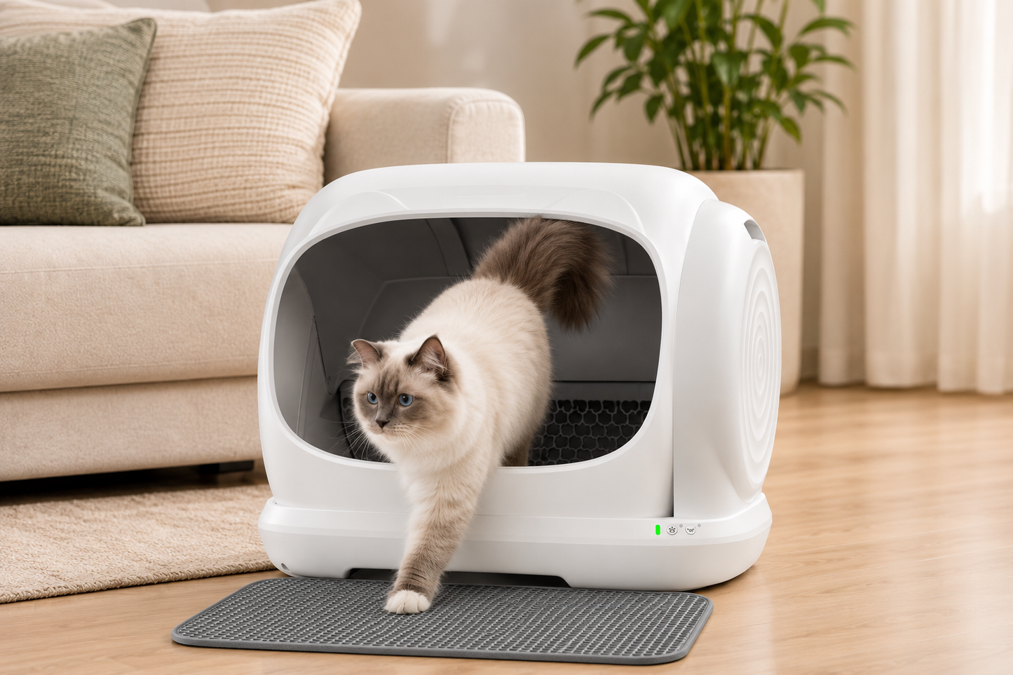 Pawlix Smart Low-Entry Automatic Cat Litter Box – Self-Cleaning Pet Toilet with Wi-Fi App Control Multi-Cat Tracking and Litter Mat