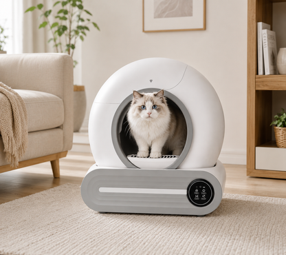 Automatic Self-Cleaning Cat Litter Box – Electric Smart Pet Toilet with Weight Sensors and Digital Display