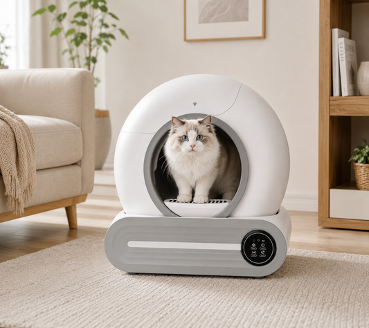 Automatic Self-Cleaning Cat Litter Box – Electric Smart Pet Toilet with Weight Sensors and Digital Display
