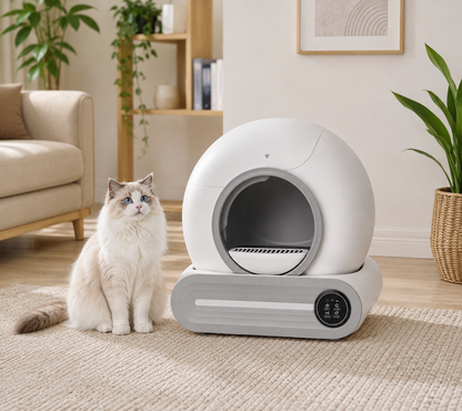 Automatic Self-Cleaning Cat Litter Box – Electric Smart Pet Toilet with Weight Sensors and Digital Display