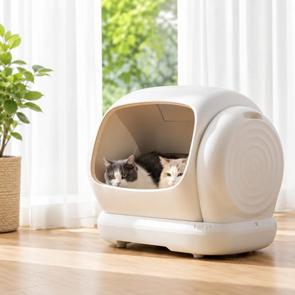 Pawlix Smart Low-Entry Automatic Cat Litter Box – Self-Cleaning Pet Toilet with Wi-Fi App Control Multi-Cat Tracking and Litter Mat
