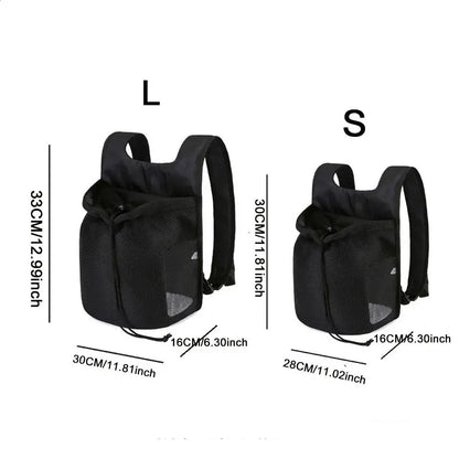 Hands-Free Breathable Pet Carrier Backpack – Adjustable Front Chest Pack for Cycling and Outdoor Travel