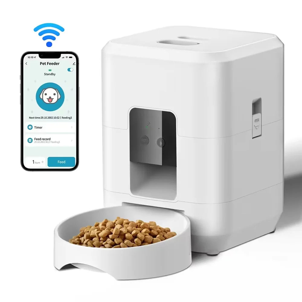 Pawtez Smart Automatic Pet Feeder with Timed Food Dispenser for Cats & Dogs