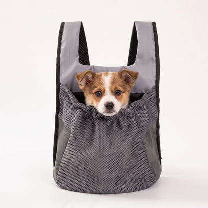Hands-Free Breathable Pet Carrier Backpack – Adjustable Front Chest Pack for Cycling and Outdoor Travel