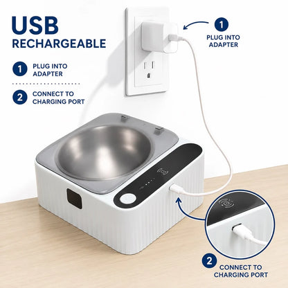 Pawzek Automatic Pet Feeder Motion Sensor Bowl with Stainless Steel Dish