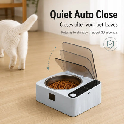 Pawzek Automatic Pet Feeder Motion Sensor Bowl with Stainless Steel Dish